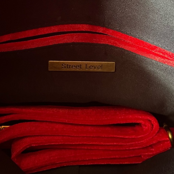 Street Level Vibrant Red Clutch/Purse - Picture 5 of 9